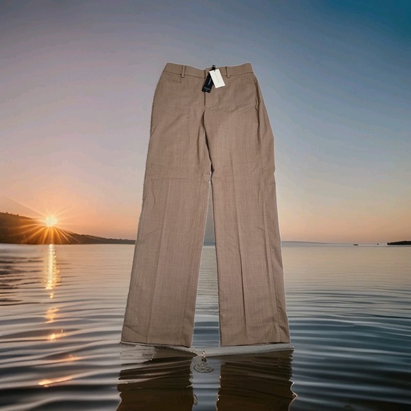 Banana Republic Pants - NWT Banana Republic Pants Women 4 Brown SIENA Straight Leg Italian Wool Trousers